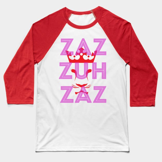 Zas Zuh Zas Lion Baseball T-Shirt by Elvira Khan